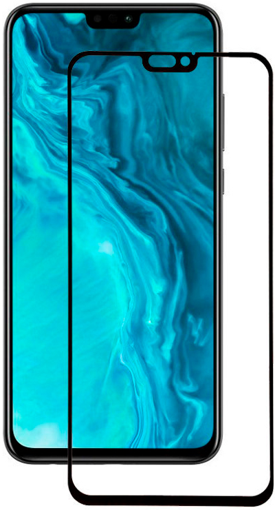 Стекло защитное CASE Full Glue для Honor 9X Lite (черная рамка)
